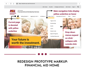 Redesign Prototype Markup: Financial Aid Home