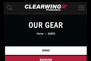 Clearwing.com: Our Gear, Mobile