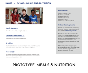 Prototype: Meals & Nutrition