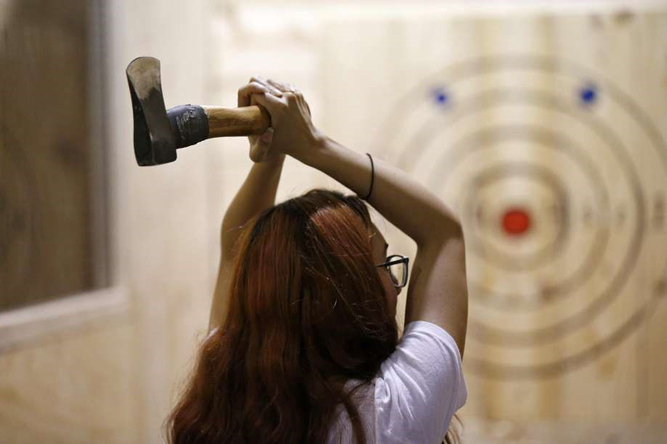 Woman aims for target